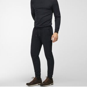 Massimo Dutti Navy Pinstripe Joggers